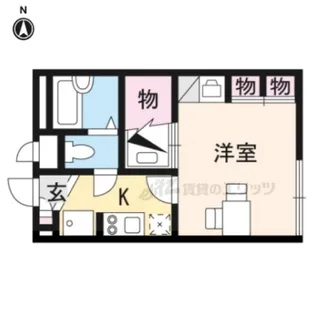 レオパレスグッドウエスト【202号室】の間取り