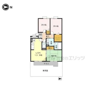 クレセール橿原【1階】の間取り