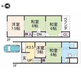 京都府宇治市小倉町南堀池【一戸建】の間取り