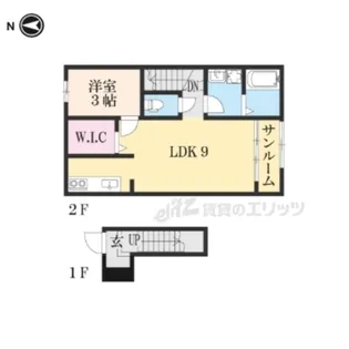 1LDKの間取り画像
