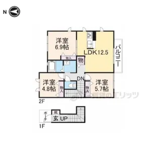 ファミールヨシダ?・?【2階】の間取り