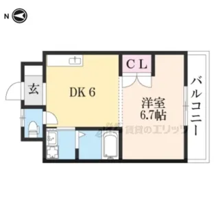 レジデンス五個荘【2階】の間取り