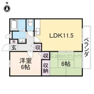 アップウェル八木【2階】の間取り