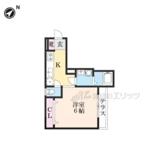 REGIA大亀谷【1階】の間取り