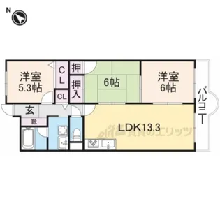 タワー・ア・ラ・モード【608号室】の間取り