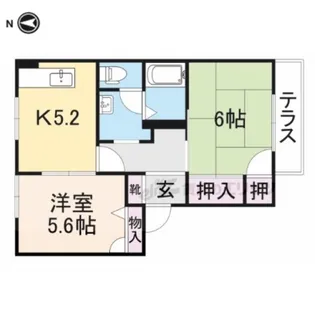 ルミナスコート トヨク【B201号室】の間取り