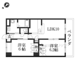 プロヴァンス【102号室】の間取り