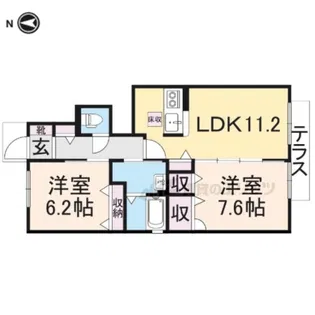 フィオーレ【1階】の間取り