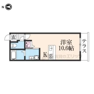 メゾン草津本陣【104号室】の間取り