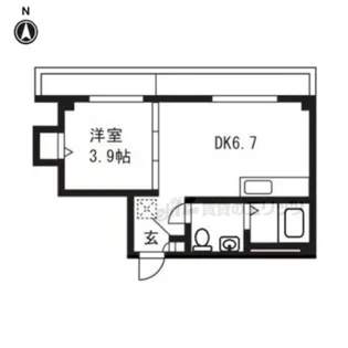rokujo house【3階】の間取り