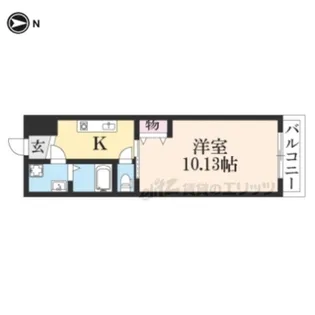 朱雀館【303号室】の間取り