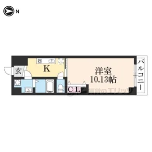 朱雀館【301号室】の間取り