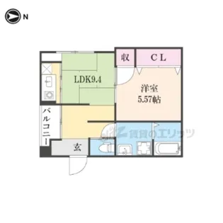 朱雀館【206号室】の間取り