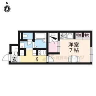 レオパレスSOUBI【104号室】の間取り