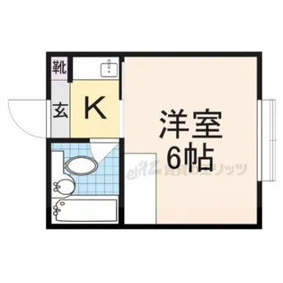 サンコーポ生駒【1階】の間取り