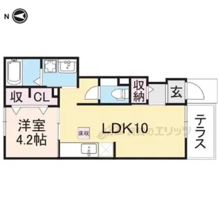 サンモール長柄【1階】の間取り