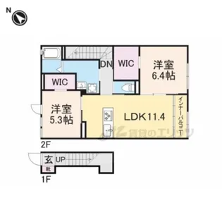 オリエンテウーノ【203号室】の間取り