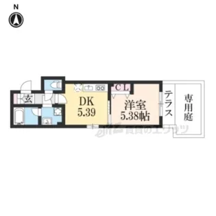 GRAMERCY二条城【104号室】の間取り