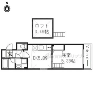 GRAMERCY二条城【303号室】の間取り