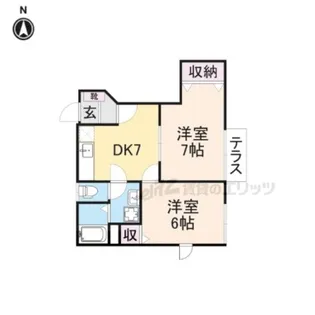 ファミーユ・ドゥ?【1階】の間取り