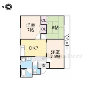 フレッシュコーポ近江【201号室】の間取り