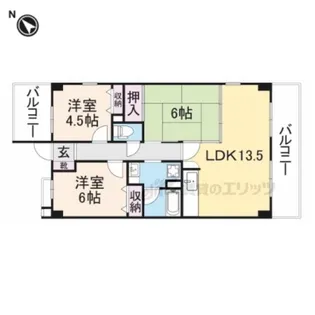 コートヒルズ【6階】の間取り