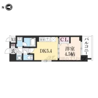 ベラジオ雅び西大路高辻【6階】の間取り