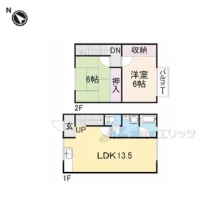 キャッスルハイツ【B号室】の間取り