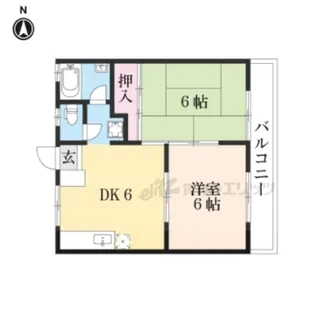 アクティ比叡【201号室】の間取り