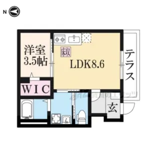 アイべーヌ【105号室】の間取り