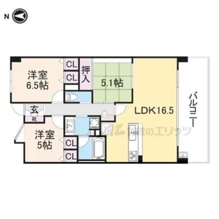 レイセニット奈良グラン・ヴェルジェ【3階】の間取り