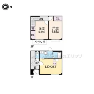 滋賀県長浜市宮司町【テラスハウス】の間取り
