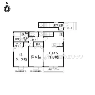 メゾンフローラル【201号室】の間取り