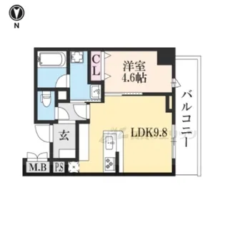 グラシア西大寺【501号室】の間取り