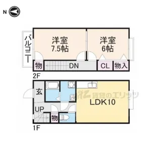 滋賀県長浜市小堀町【テラスハウス】の間取り