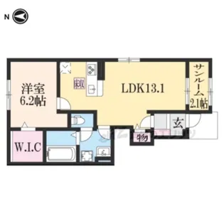 リベルタ大津京?【103号室】の間取り
