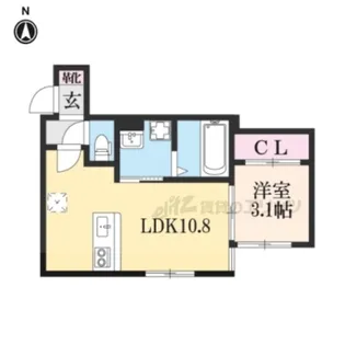 イオ・リアン日野【104号室】の間取り