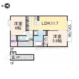 サンメゾン【2階】の間取り
