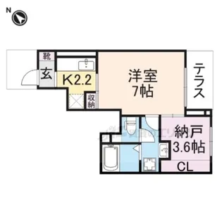 カルム ドミール【102号室】の間取り