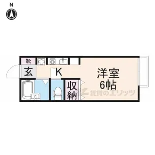 ジョイフル東生駒A【1階】の間取り