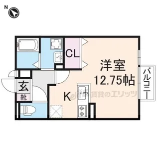 サンローズ B棟【202号室】の間取り