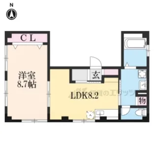 QUALIE茶山駅前【301号室】の間取り