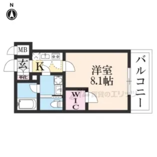 ウェルスクエア京都大宮仏光寺通【406号室】の間取り
