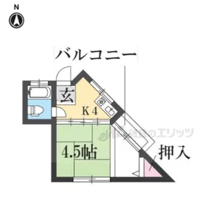 ヤマト洛西【201号室】の間取り