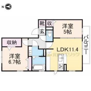 メゾンドツバキ【2階】の間取り