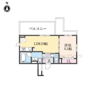 オーバルムーン京都【502号室】の間取り
