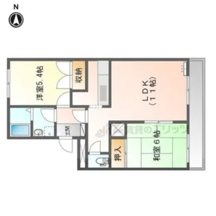 シャンクレール弐番館【208号室】の間取り