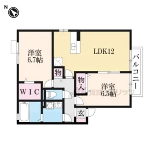 ルミエール南生駒?【202号室】の間取り