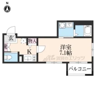 アクアプレイス京都北白川211【211号室】の間取り