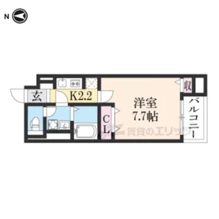 ウェスト・リヴィエール・ソウダ【3階】の間取り